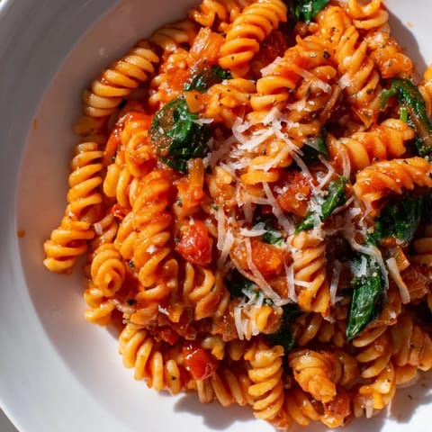 Tomato Spinach One-Pot Rotini