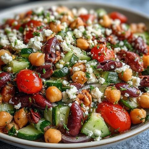 Greek Bean Salad Lemon Marinated