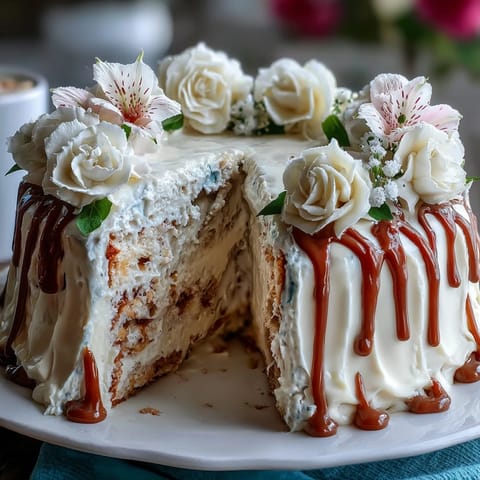 Simple First Communion Sheet Cake with Buttercream Flowers: A tender vanilla sheet cake topped with smooth buttercream and delicate piped floral decorations, perfect for a sacred celebration.