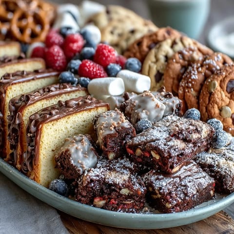 Celebrate with a vibrant grad party dessert board featuring colorful cake slices and assorted cookies.