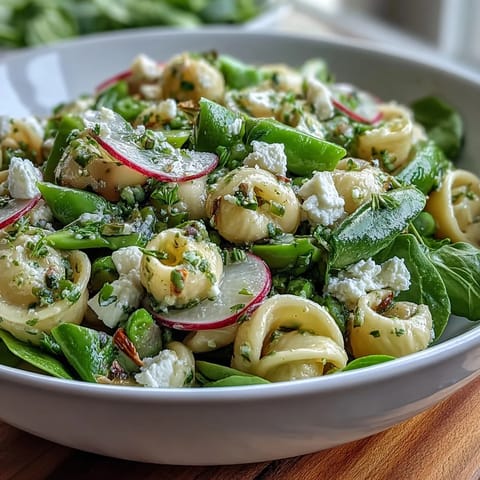 Spring Pasta Lemon Radishes Salad