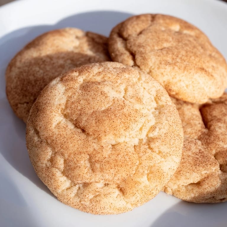 A stack of soft and chewy Snickerdoodles, ideal for dessert and sharing with loved ones.