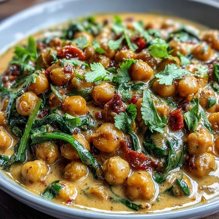 Hearty vegan chickpea curry in a skillet, ready to serve with warm naan bread and a side of lime wedges.
