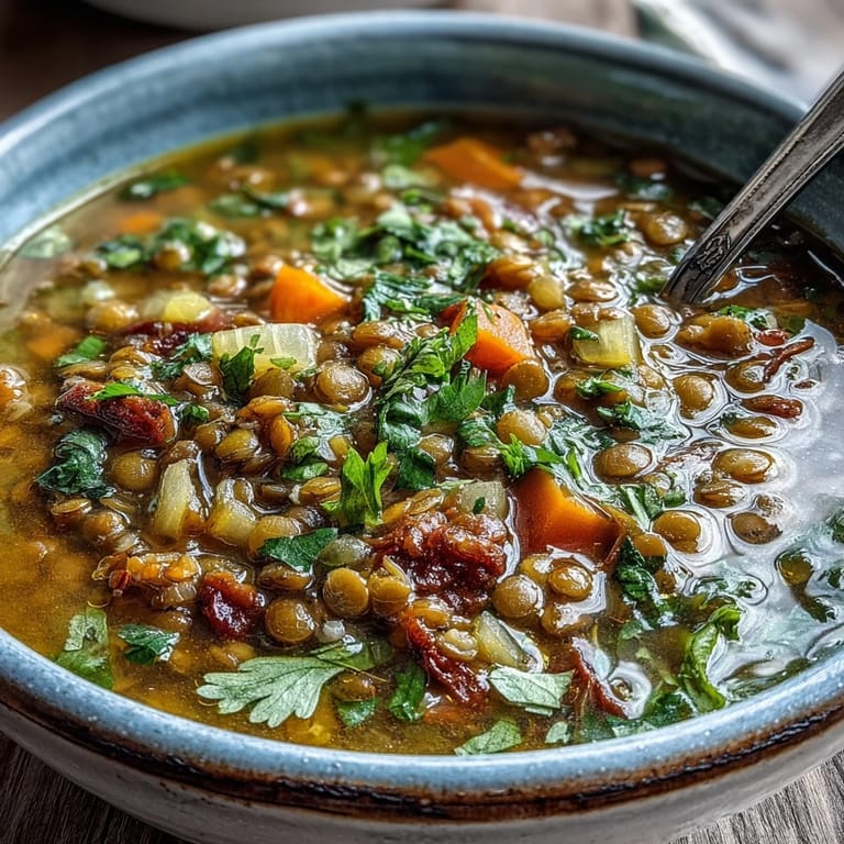 Hot Mung Bean Soup simmered with spices, ready to serve alongside warm naan bread for a cozy meal.