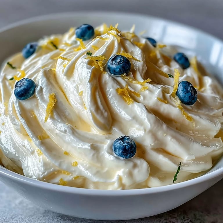 Close-up of Lemon Fool served in a small glass, garnished with zesty lemon peel for a refreshing citrus aroma.