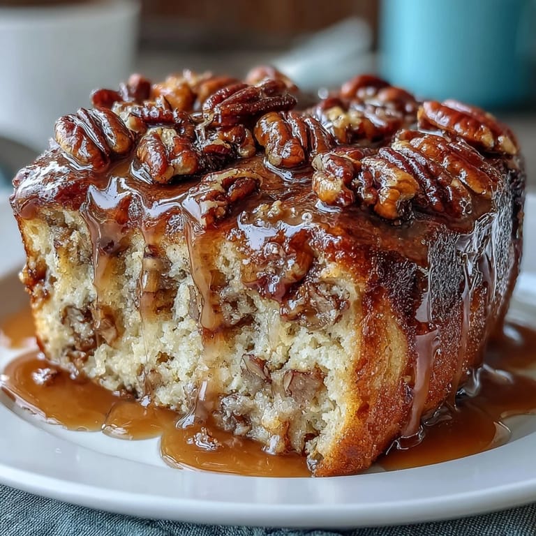 Golden layers of pancake casserole with a sweet maple syrup swirl, baked to perfection and ready to serve.