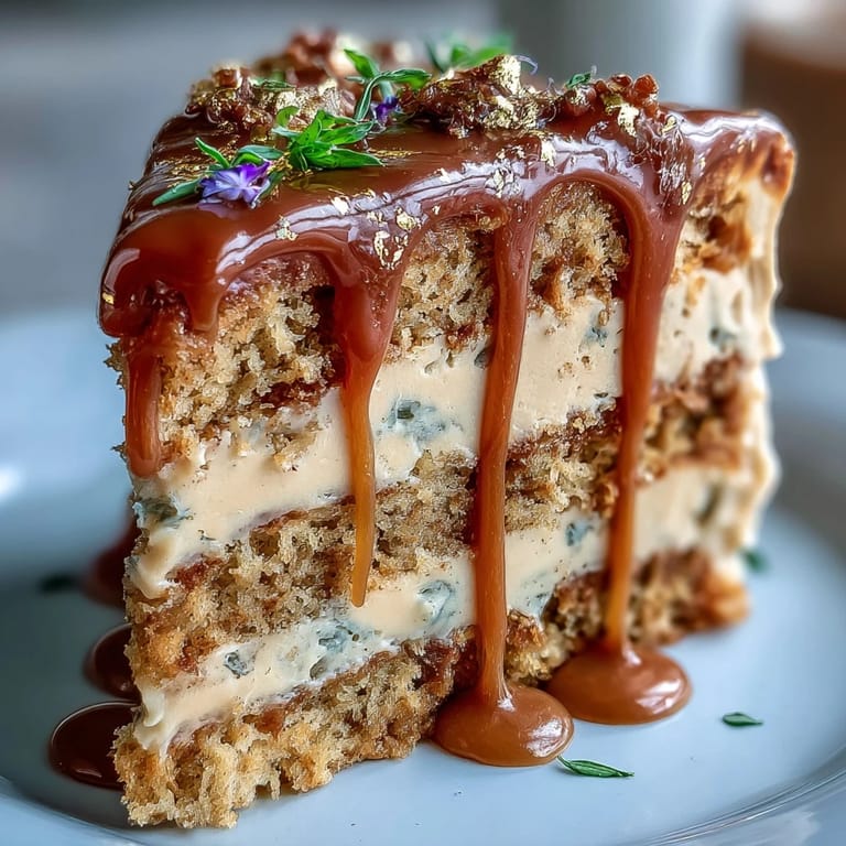 Earthy butterscotch layer cake with floral buttercream, natural colors, and fresh edible flowers for a Taurus-inspired dessert