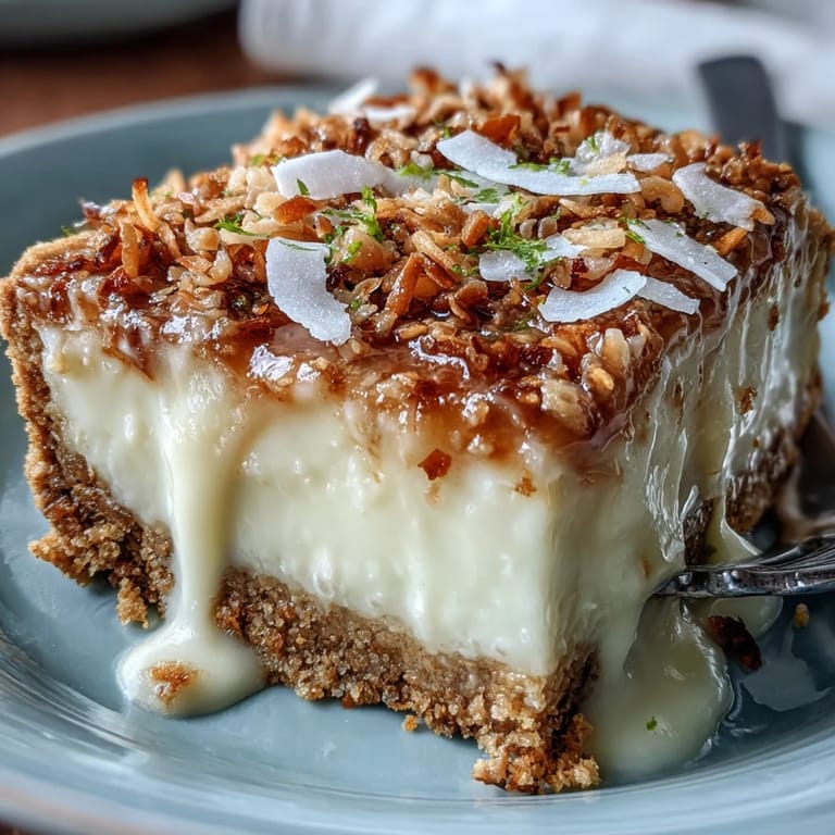 Refreshing Coconut Lime Tart with Graham Cracker Crust, featuring tangy lime filling and a buttery crust, perfect for summer gatherings.
