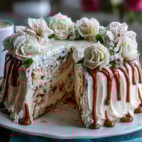 Simple First Communion Sheet Cake with Buttercream Flowers: A tender vanilla sheet cake topped with smooth buttercream and delicate piped floral decorations, perfect for a sacred celebration.