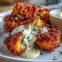 Crispy fried pickle fries with creamy spicy mayo, a perfect party appetizer.